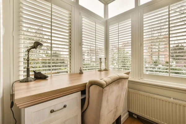 Window with shutters in office